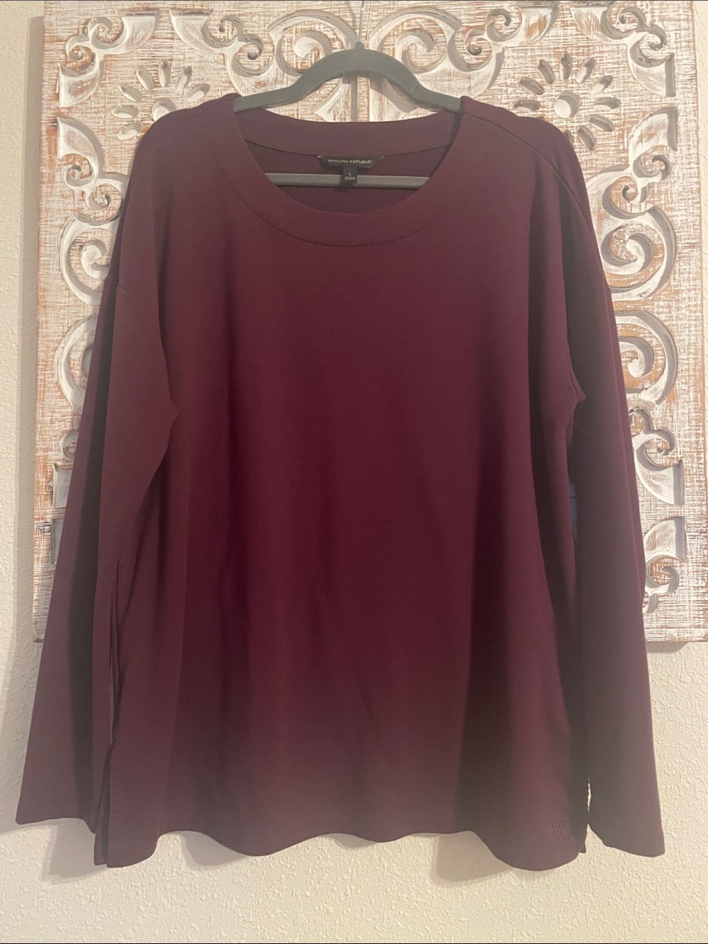 Banana Republic Women's Long Sleeve Tunic in Deep Burgundy